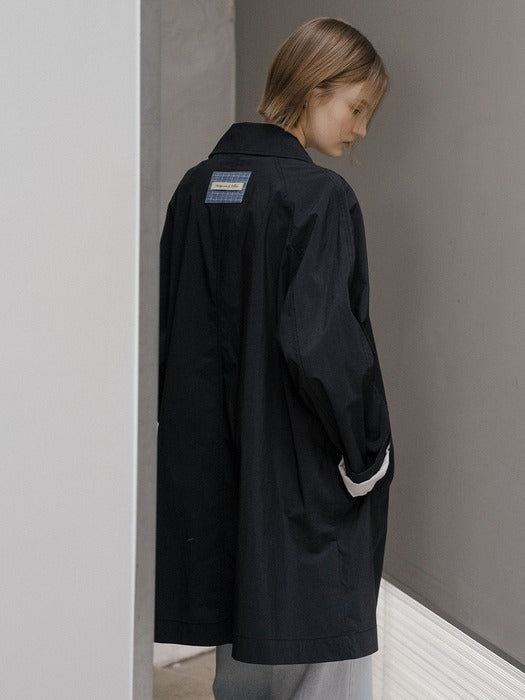 Tillidie Basic half trench coat Navy