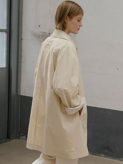 Tillidie Basic half trench coat Butter