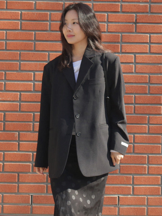 Tillidie Classic notched single jacket Black
