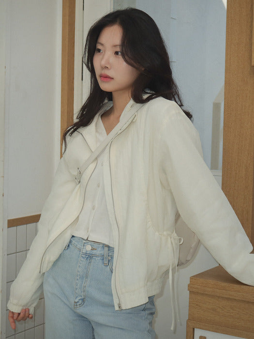 Tillidie Sheer hooded wind breaker Ivory