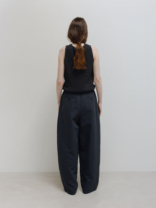 Moia paper knit top (charcoal)