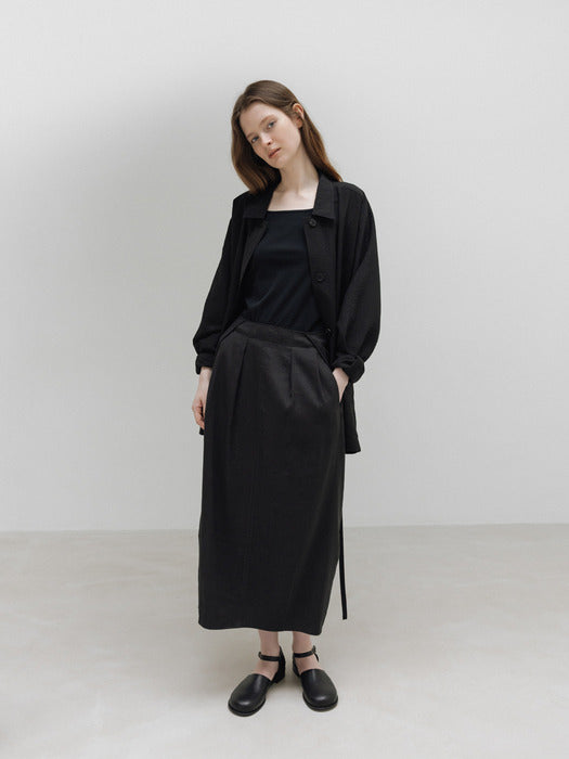 [moia] sand barrel skirt (vintage black)