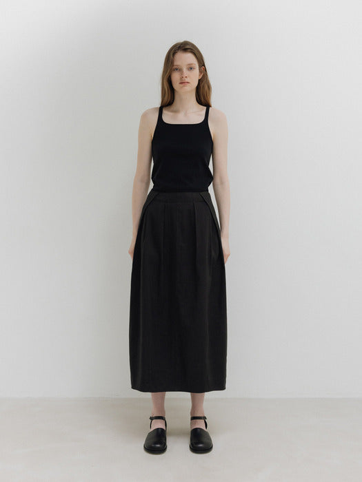 [moia] sand barrel skirt (vintage black)