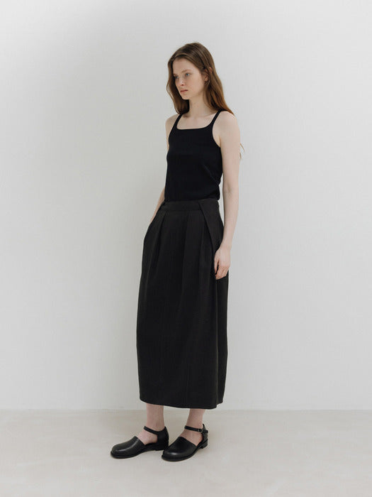 [moia] sand barrel skirt (vintage black)