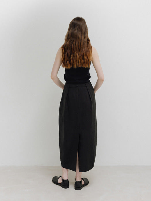 [moia] sand barrel skirt (vintage black)