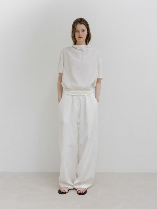 Moia drawstring blouse (ivory)