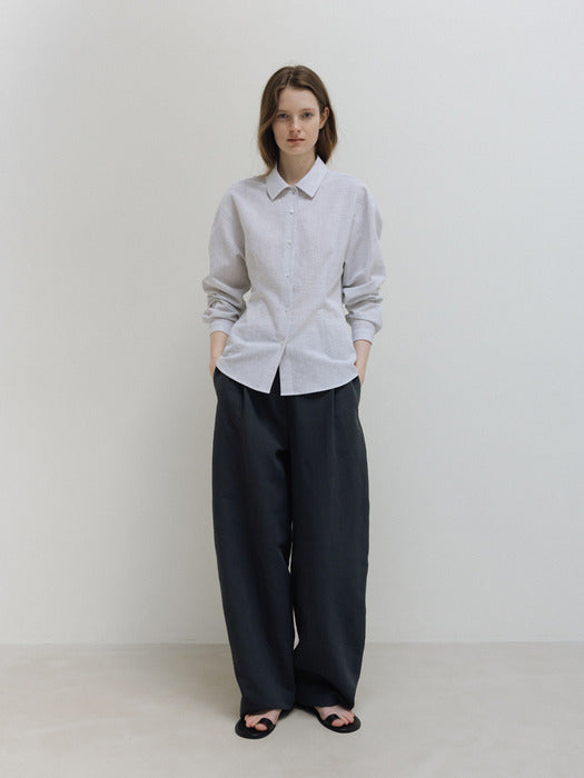 Moia slim shirt (misty check)