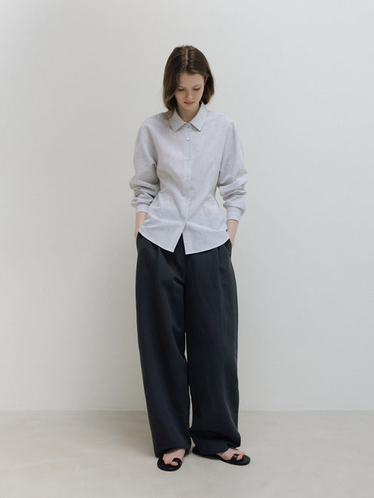Moia slim shirt (misty check)