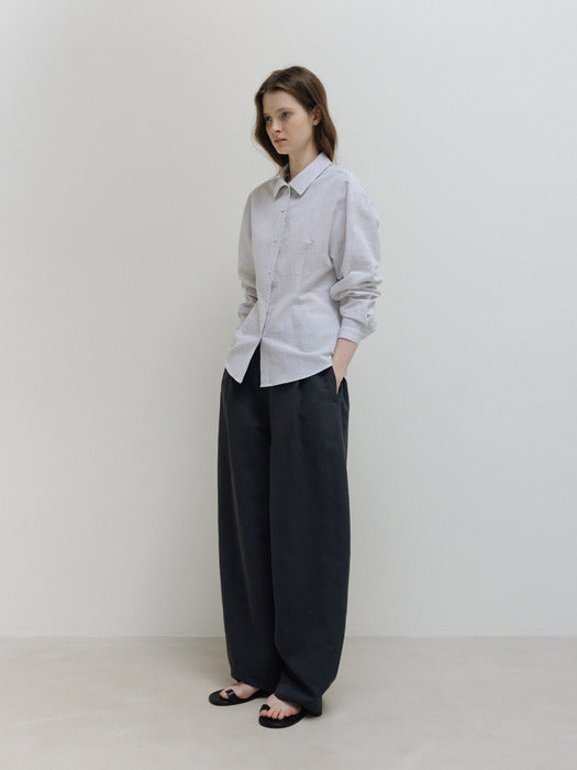 Moia slim shirt (misty check)