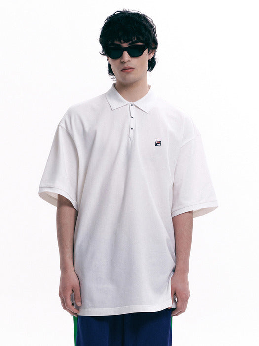 Fila Oversized Pique Short-Sleeve T-Shirt 100