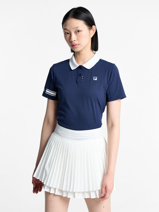 Fila Tennis Sorona Color Block Collar T-shirt 472