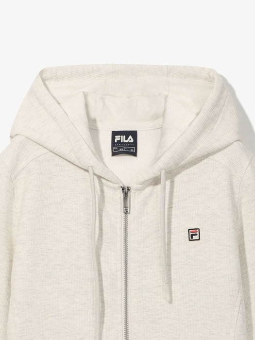 [fila] Women's Ribbed Hoodie Zip-up_FS261FT01F004_290