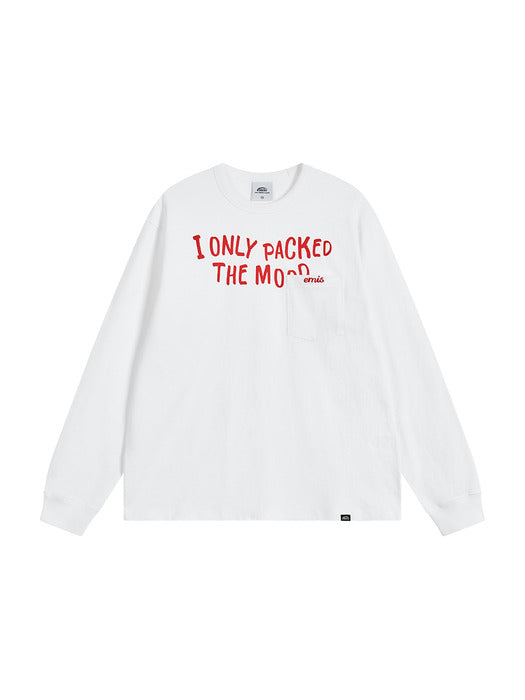 Emis Pocket Long Sleeve T-Shirt-White