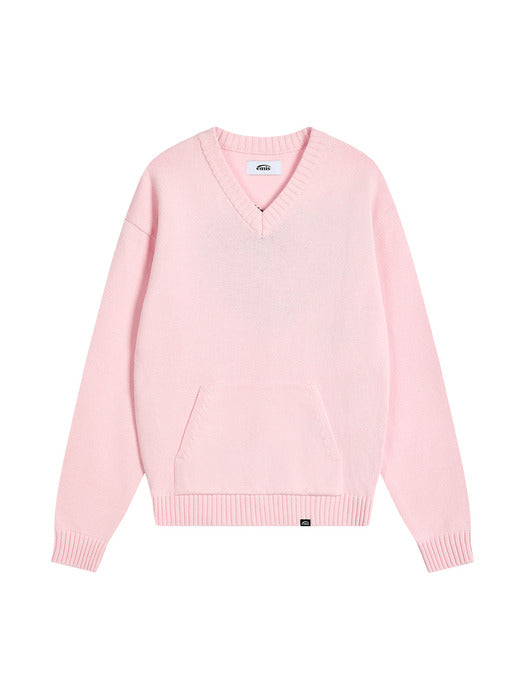 Emis Heart Logo Pocket Pullover-Pink