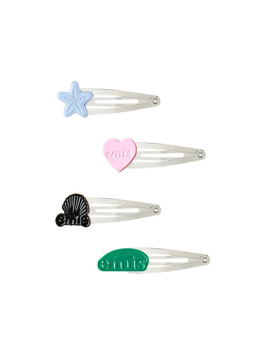 Emis Logo Snap Hair Clip (4Set)
