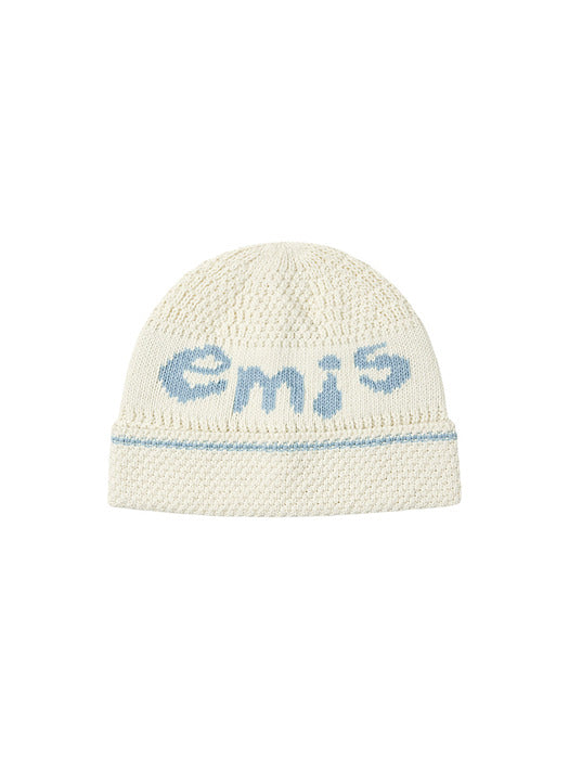 Emis Coastal Logo Beanie-Ivory