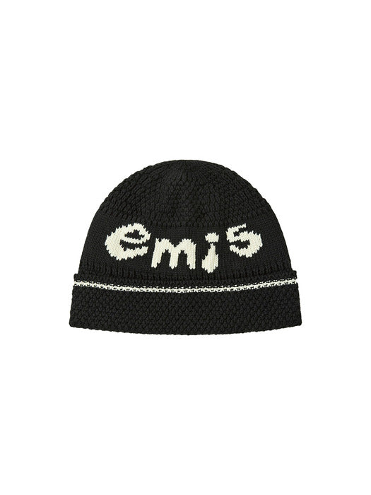 Emis Coastal Logo Beanie-Black