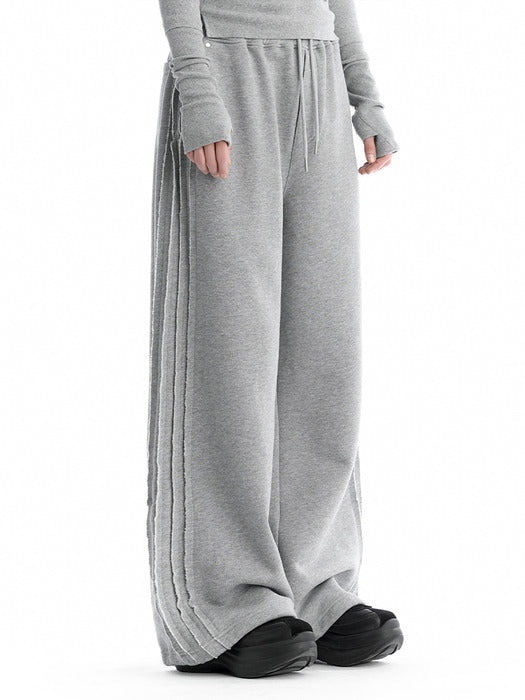 Wconcept_Treemingbird Tmb Raw Cut Sweat Set-Up Pants [ Melange Gray ]
