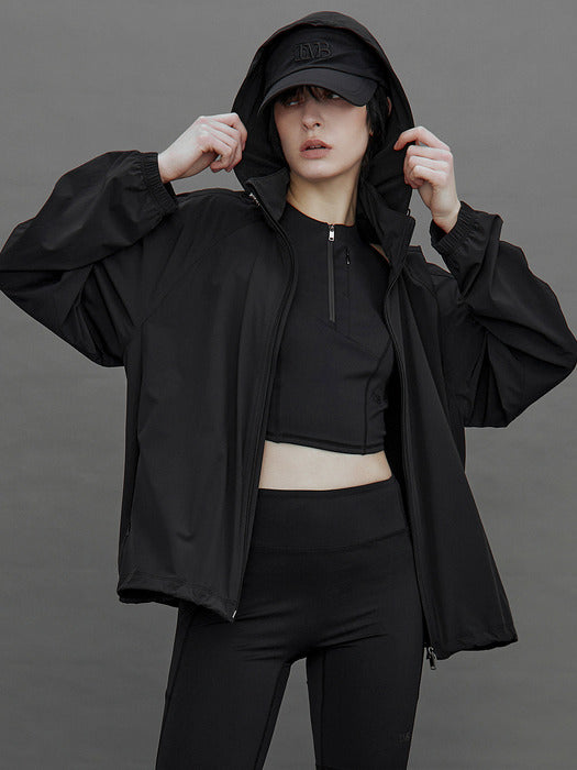 Wconcept_Treemingbird Tmb Active Packable Hooded Jumper [ Black ]