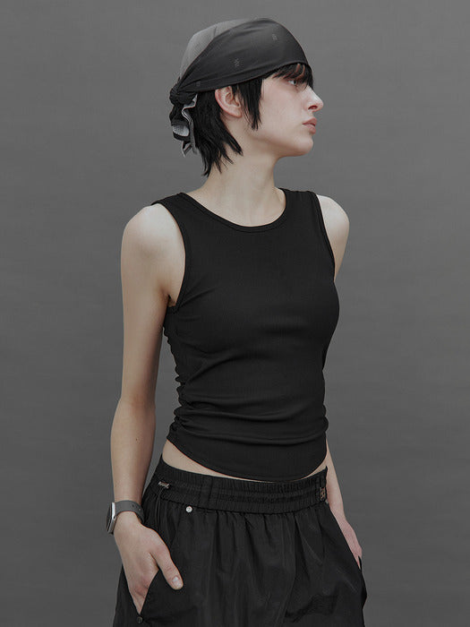 Wconcept_Treemingbird Tmb Active Back-Layer Sleeveless Top [ Black ]