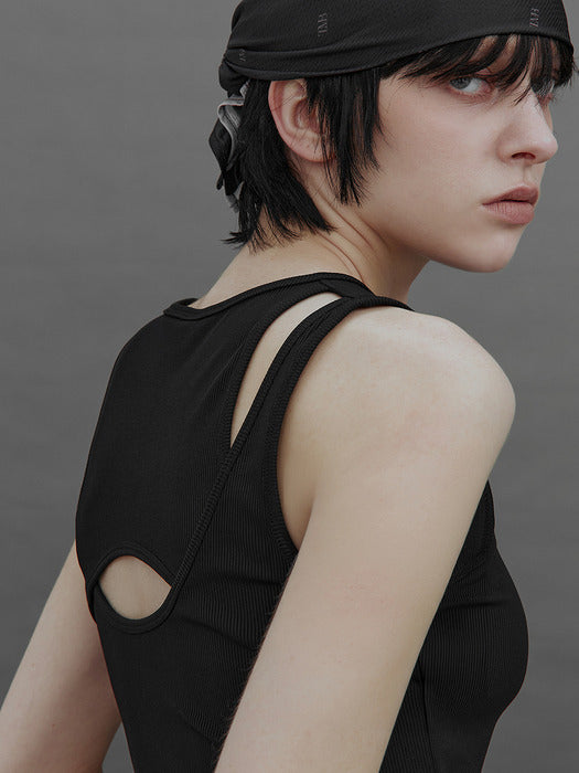 Wconcept_Treemingbird Tmb Active Back-Layer Sleeveless Top [ Black ]