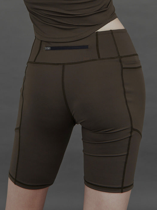 Wconcept_Treemingbird Tmb Active Flex Biker Shorts [ Brown ]