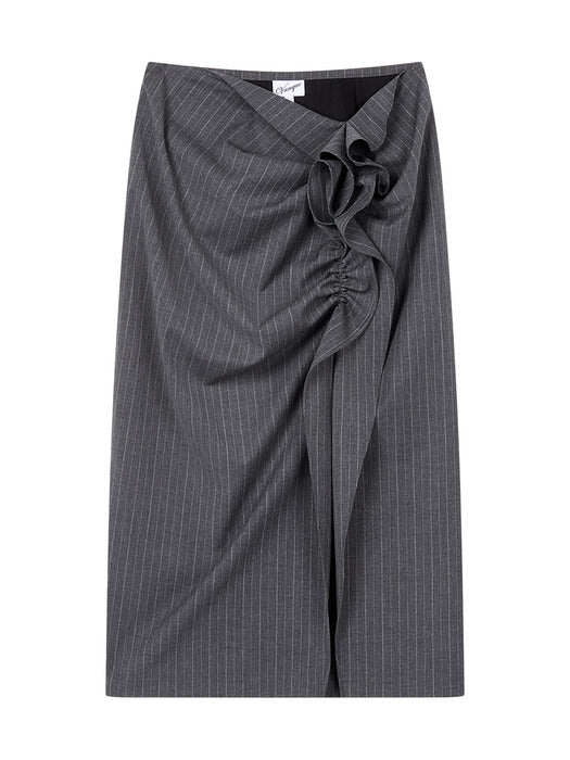 Vunque Flore Shirring Skirt (Flore Shirring Skirt) Grey