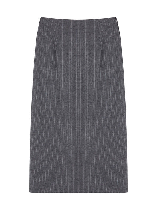[vunque] Flore Shirring Skirt Grey