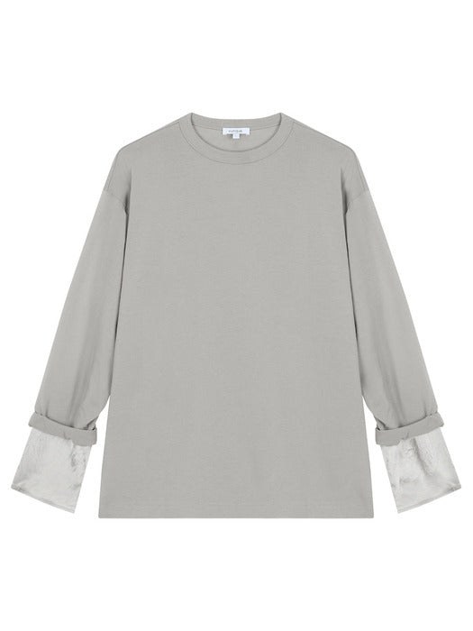 Vunque En Haut Layered T-shirt Grey