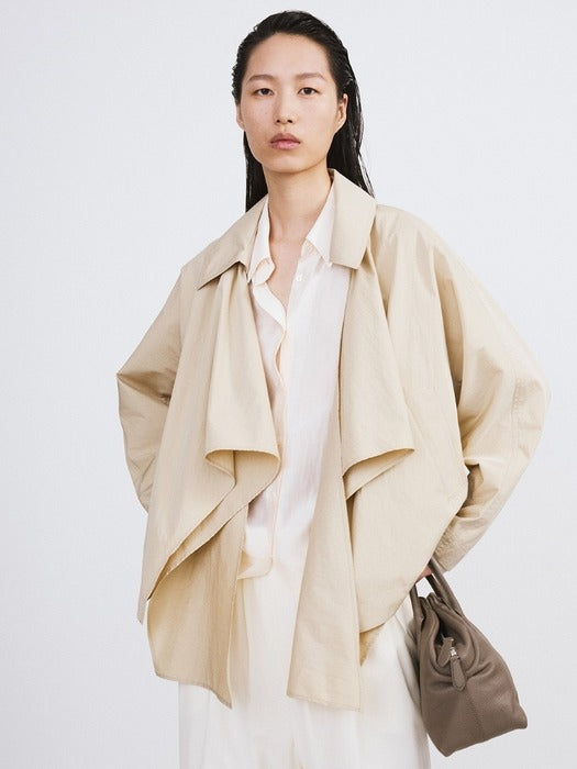 [recto] Muffler Wrap Coat (Yellow Beige)