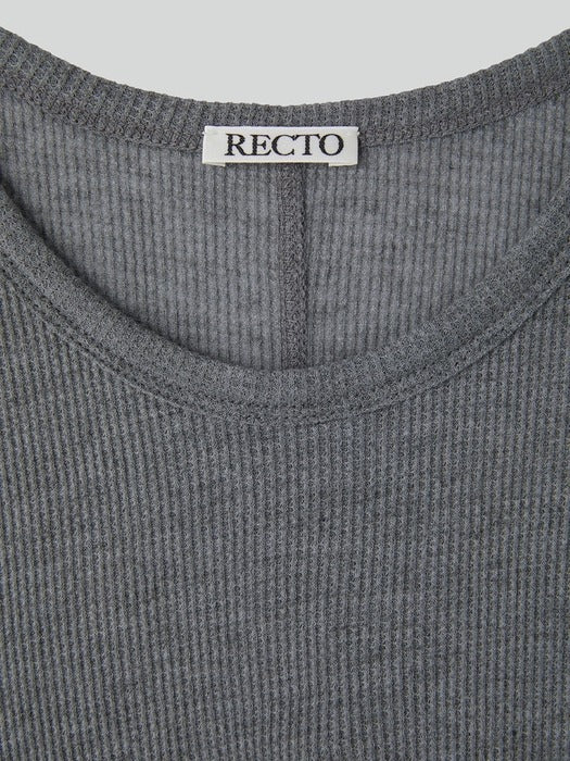 Recto Cashmere Blend Fitted T-Shirt (Melange Grey)
