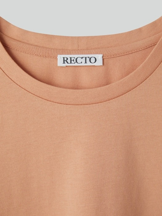 Recto Logo Cap Sleeve Top (Salmon)