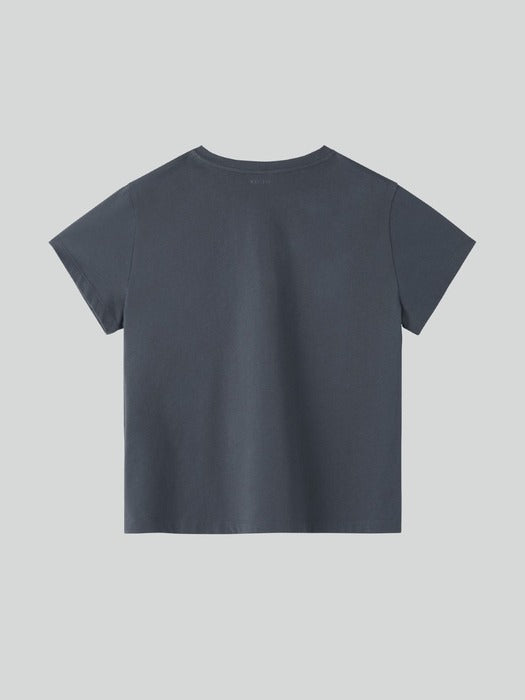 Recto Logo Cap Sleeve Top (Charcoal Grey)