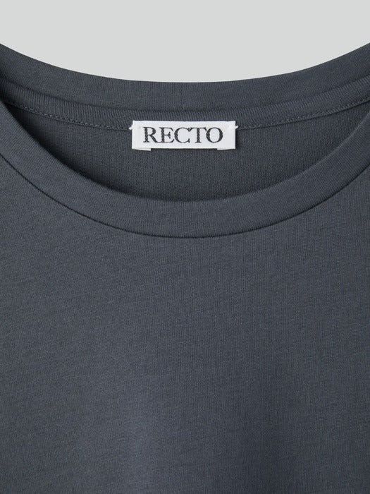 Recto Logo Cap Sleeve Top (Charcoal Grey)