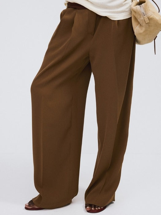 [recto] Tuxedo Detail Fluid Suit Pants (Ochre)
