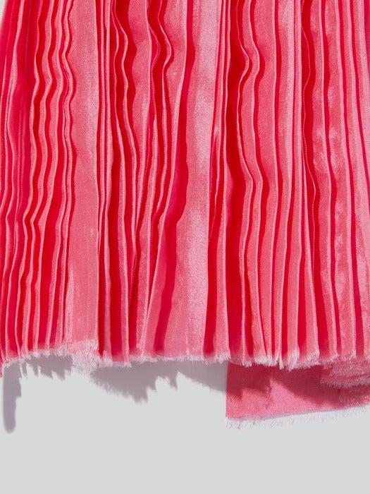 [recto] Pleats Petit Scarf (Pink)