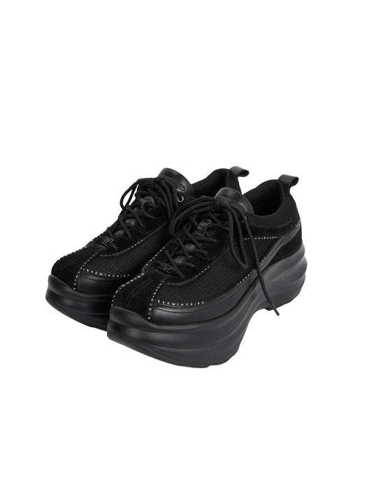 Wconcept_Treemingbird Flatform Mesh Sneakers [ Black ]