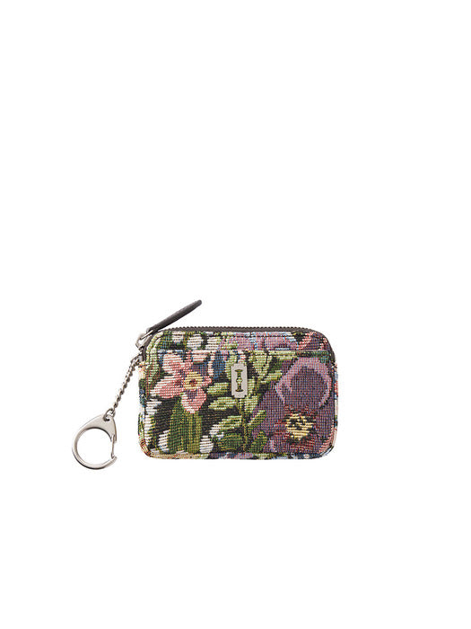 Vunque Perfec Compact Key Holder Jacquard Card Wallet Floral