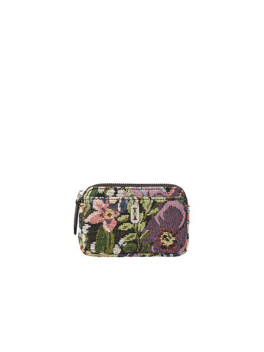 Vunque Perfec Compact Key Holder Jacquard Card Wallet Floral