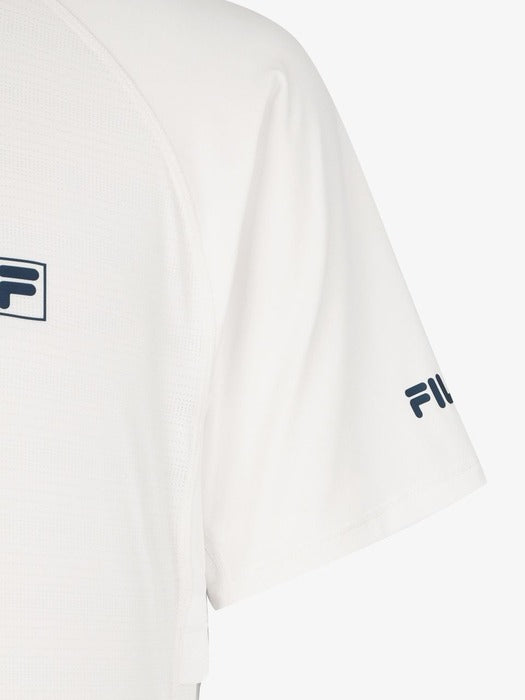 [fila] Tennis Round Neck Jacquard Short Sleeve T-Shirt_FS262RS11M001_191