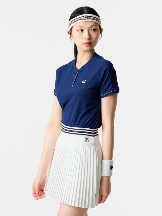 Fila Tennis Dry Lafite Henley Neck Short Sleeve T-Shirt 462