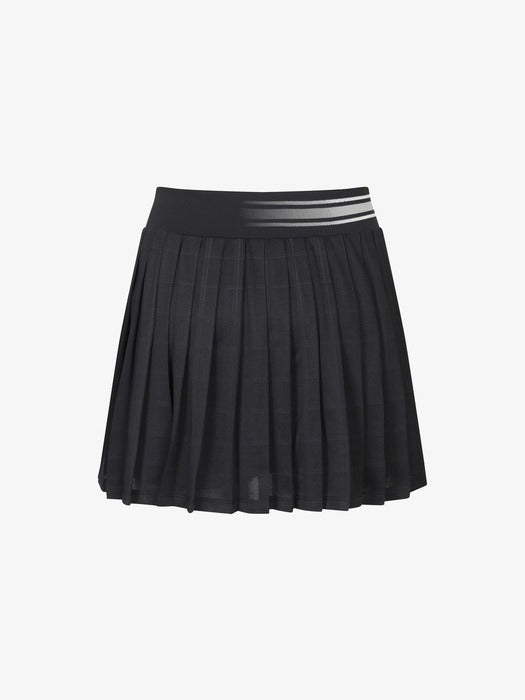 [fila] Tennis Jacquard Pleats Skirt_FS262SK11F004_001