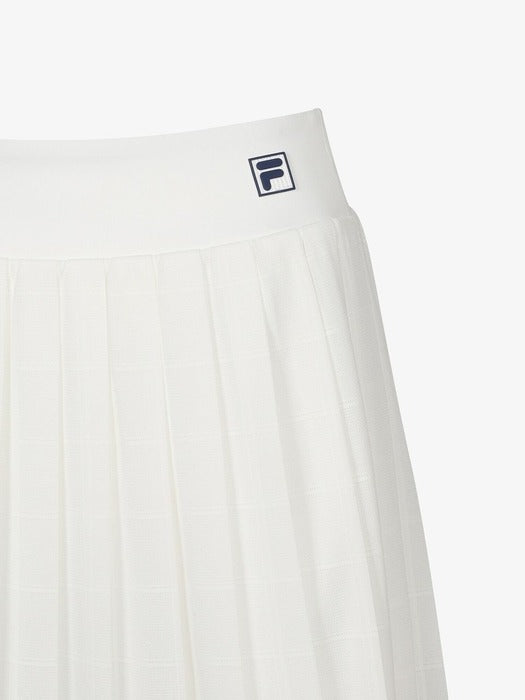 [fila] Tennis Jacquard Pleats Skirt_FS262SK11F004_191