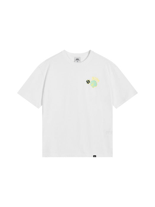 Emis Coastal Embroidery T-Shirt-White