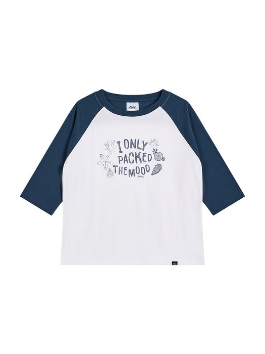 [emis] (W) COASTAL RAGLAN T-SHIRT-WHITE