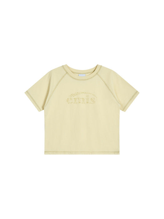 Emis (W) Coastal Cover Stitch T-Shirt-Yellow
