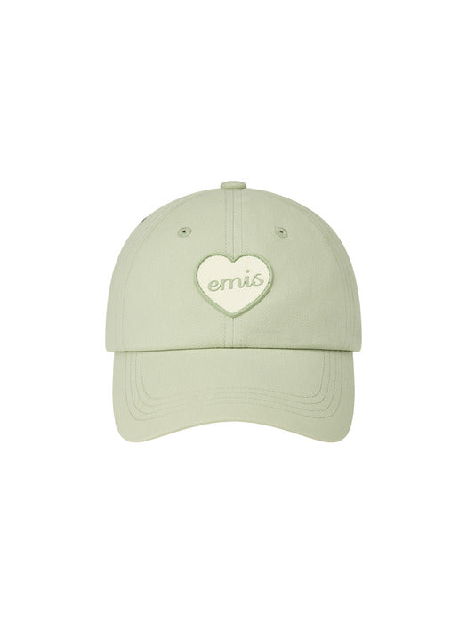 Emis Heart Rubber Patch Ball Cap-Mint