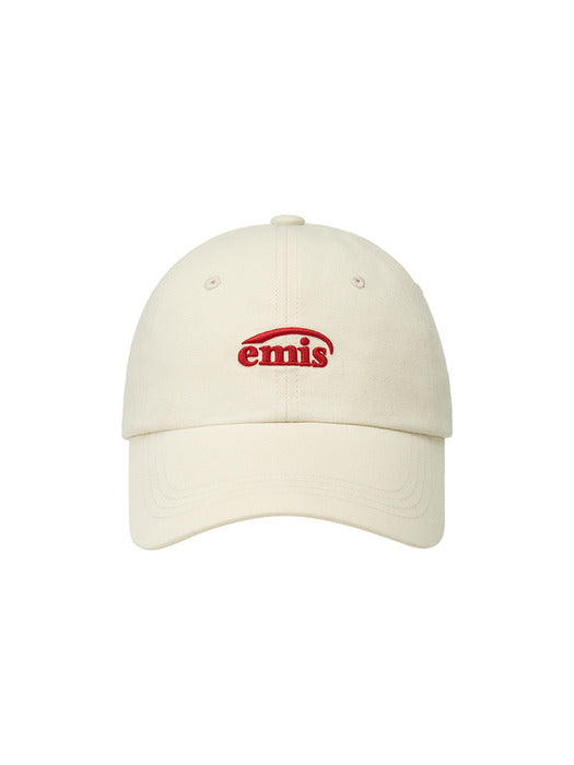 [emis] SMALL LOGO BALL CAP-CREAM