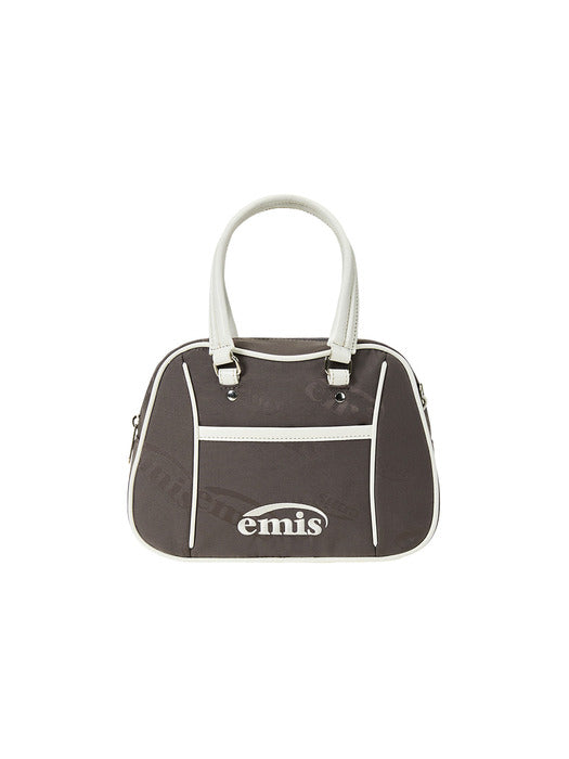 Emis Logo Jacquard Tote Bag-Brown