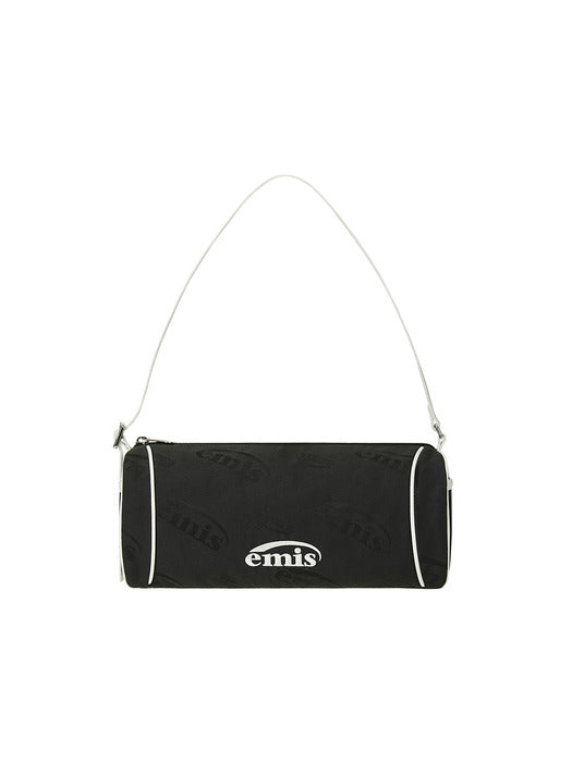 Emis Logo Jacquard Shoulder Bag-Black